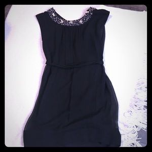 French Connection beaded, open back, silk dress